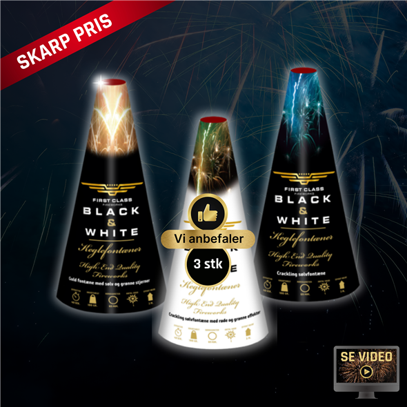 50.  3 stk Keglefontæner